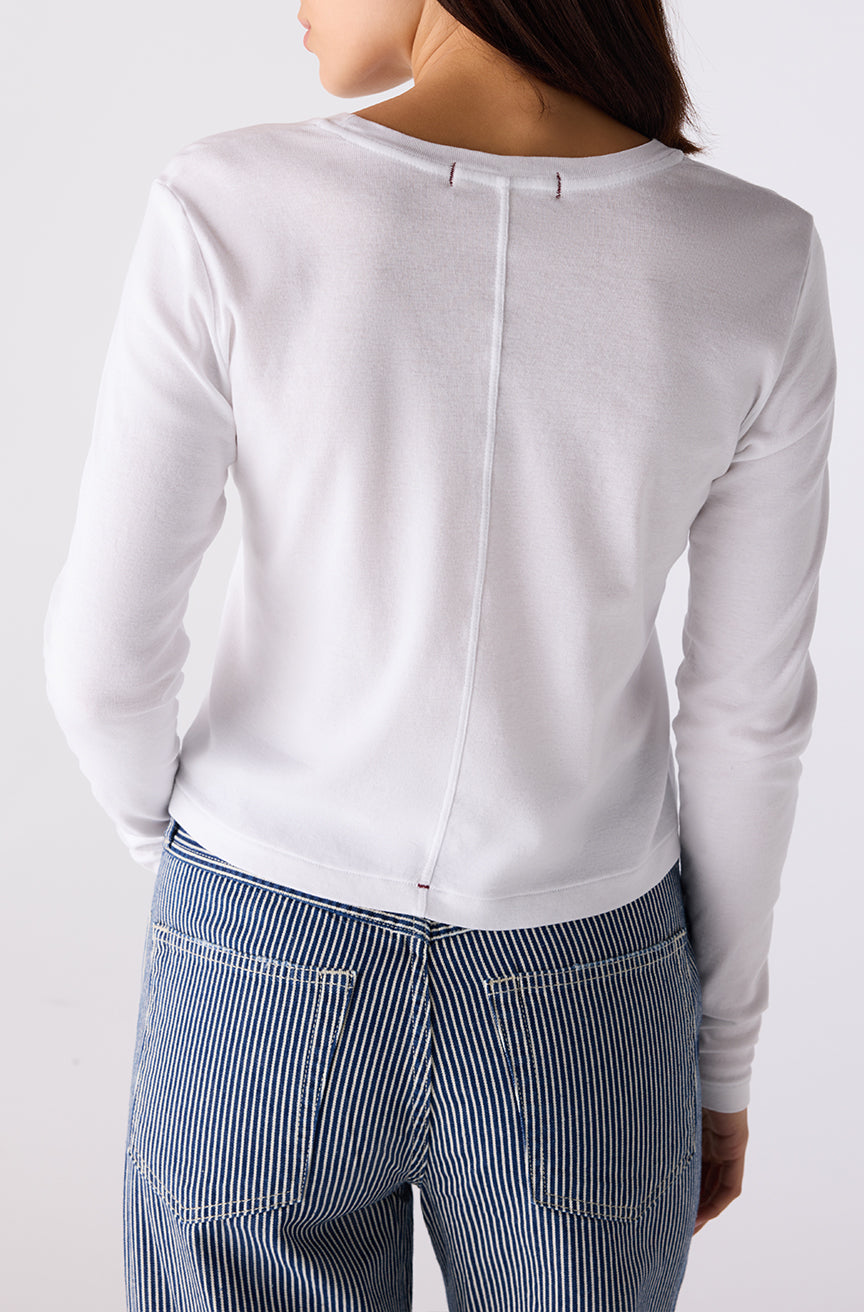 Jade Long Sleeve Tee White