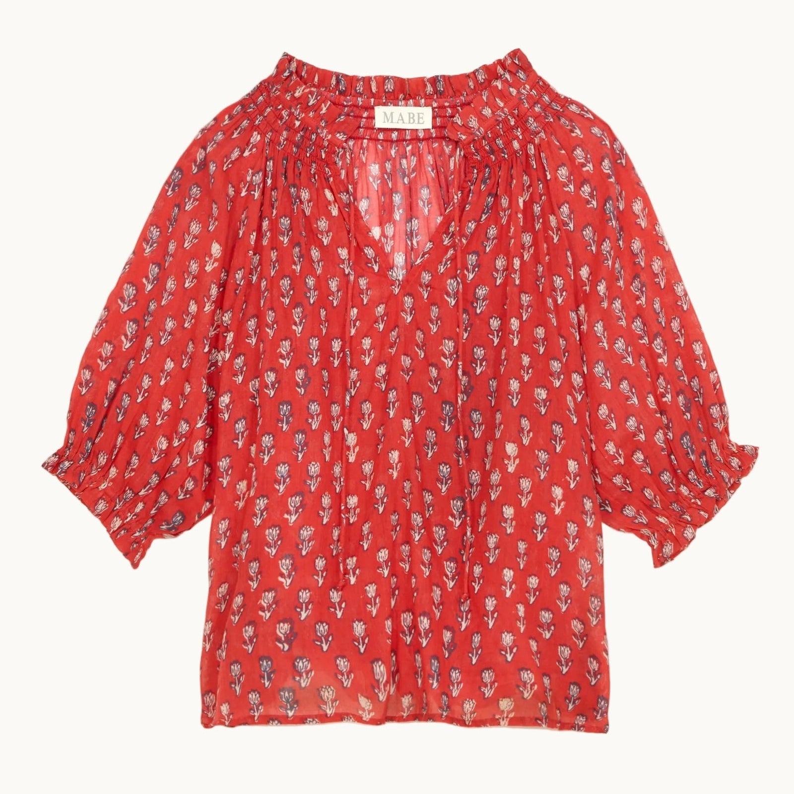 Ari Print S/S Top Red
