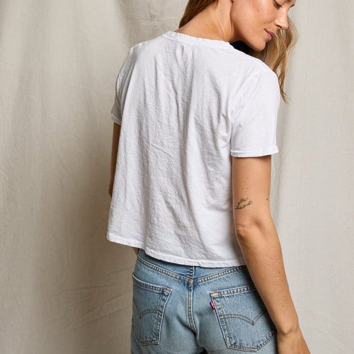 Beckett V Neck Tee White