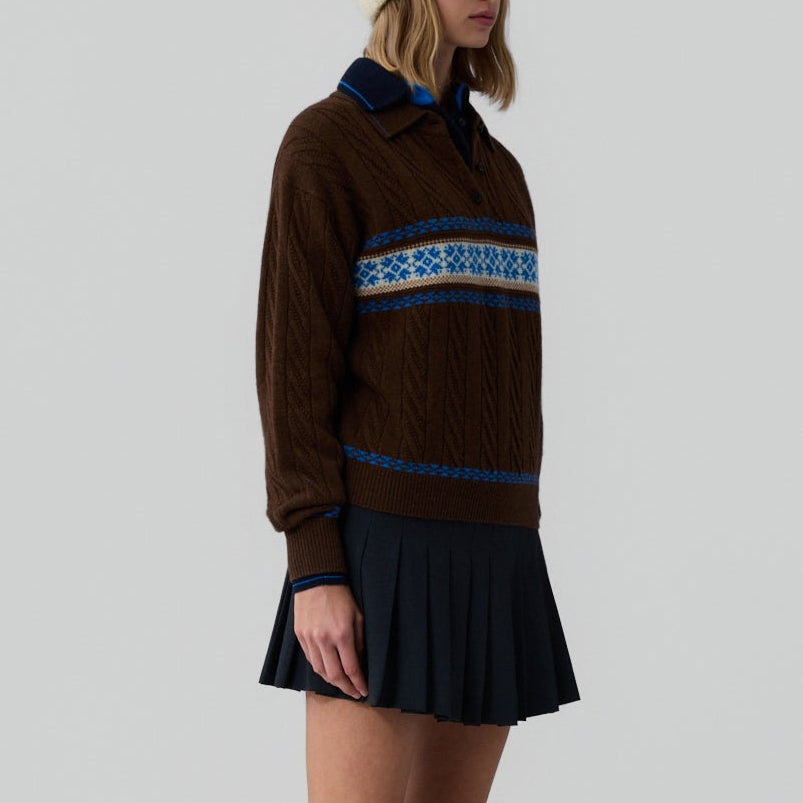 Cable Collegiate Polo Chestnut Combo