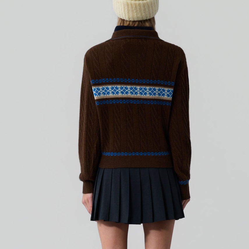 Cable Collegiate Polo Chestnut Combo