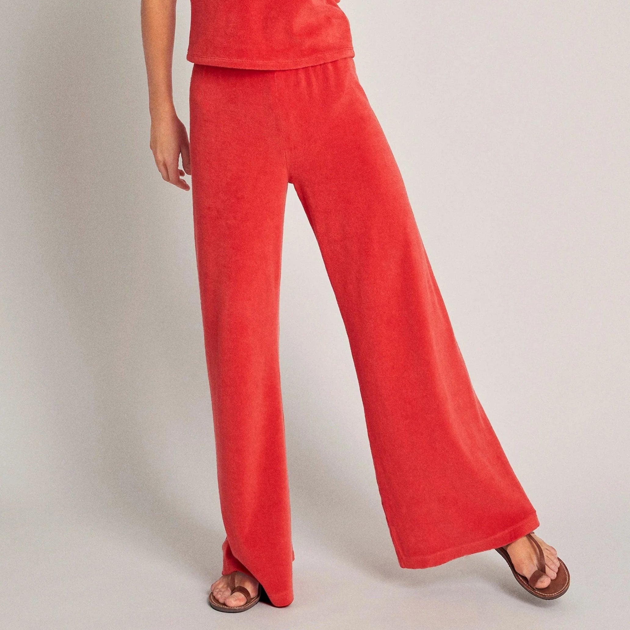Lito Low Rise Flare Pants Terry