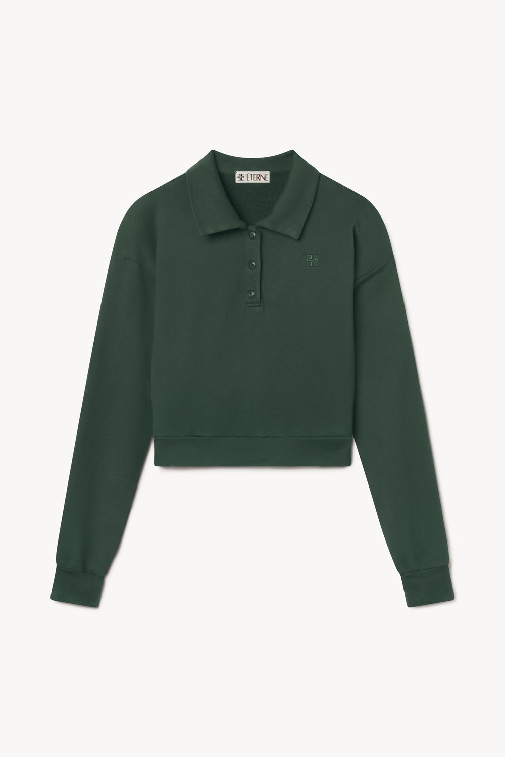 Cropped Polo Sweatshirt Forest
