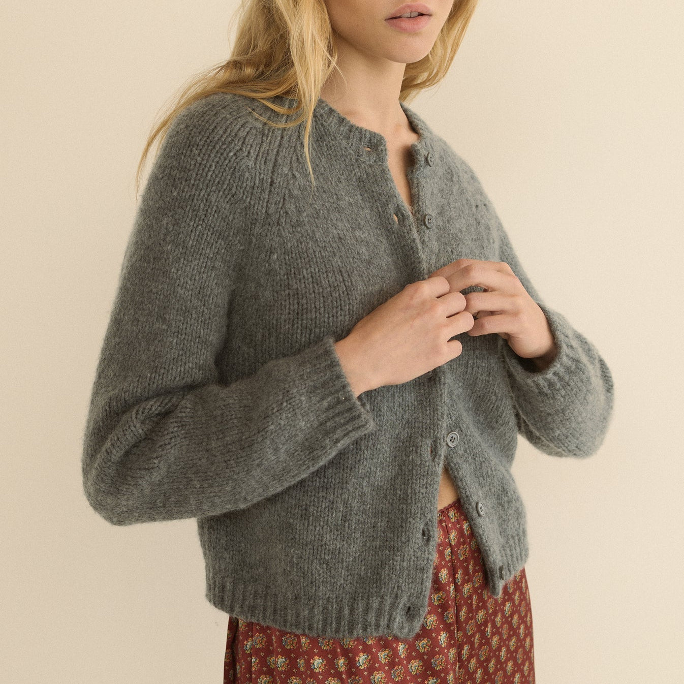 Darcy Cardigan Charcoal Melange