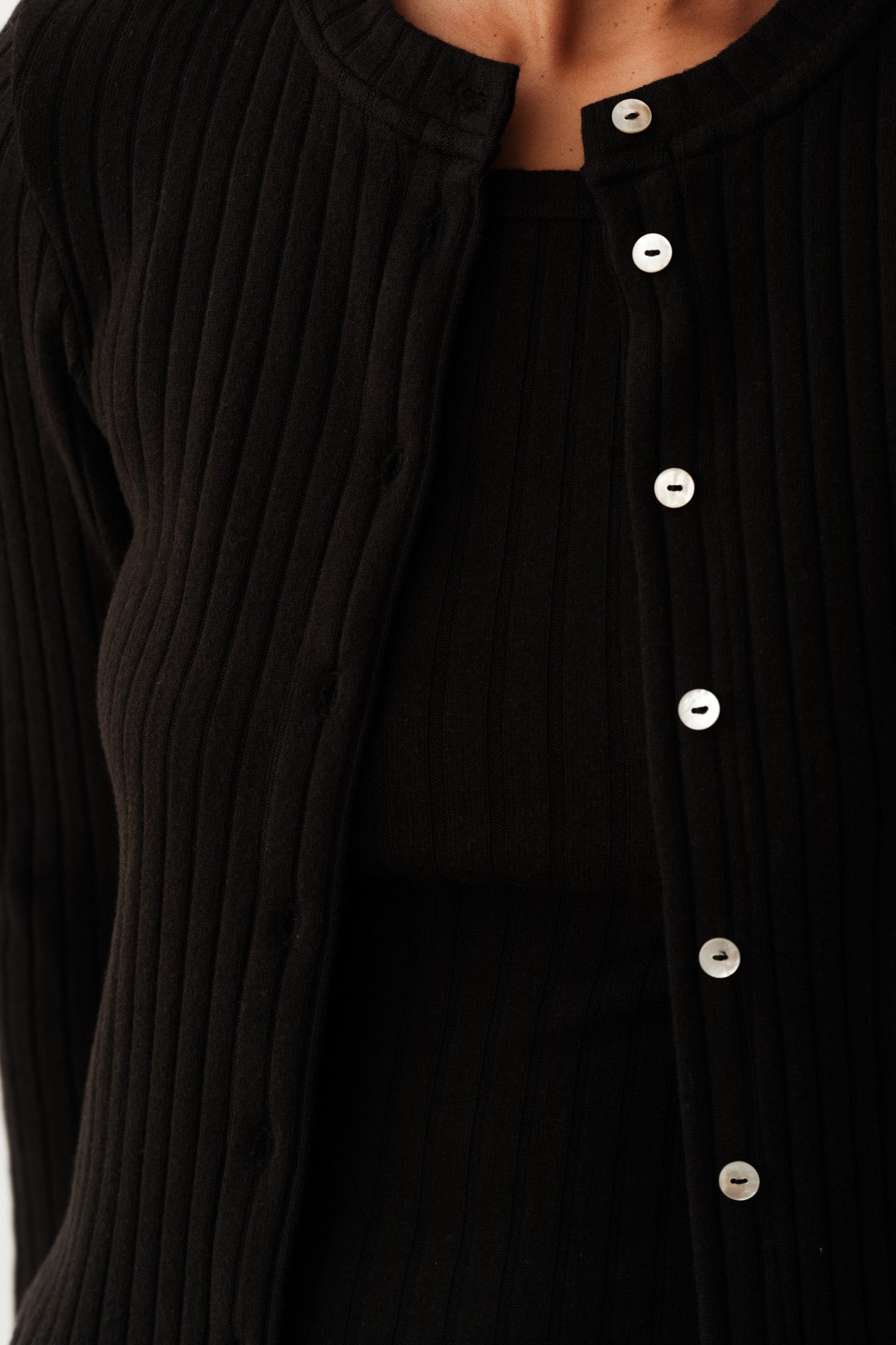 The Sweater Rib Cardi Jet