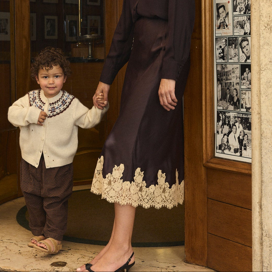 Elowen Skirt Equestrian Brown w/ Cream