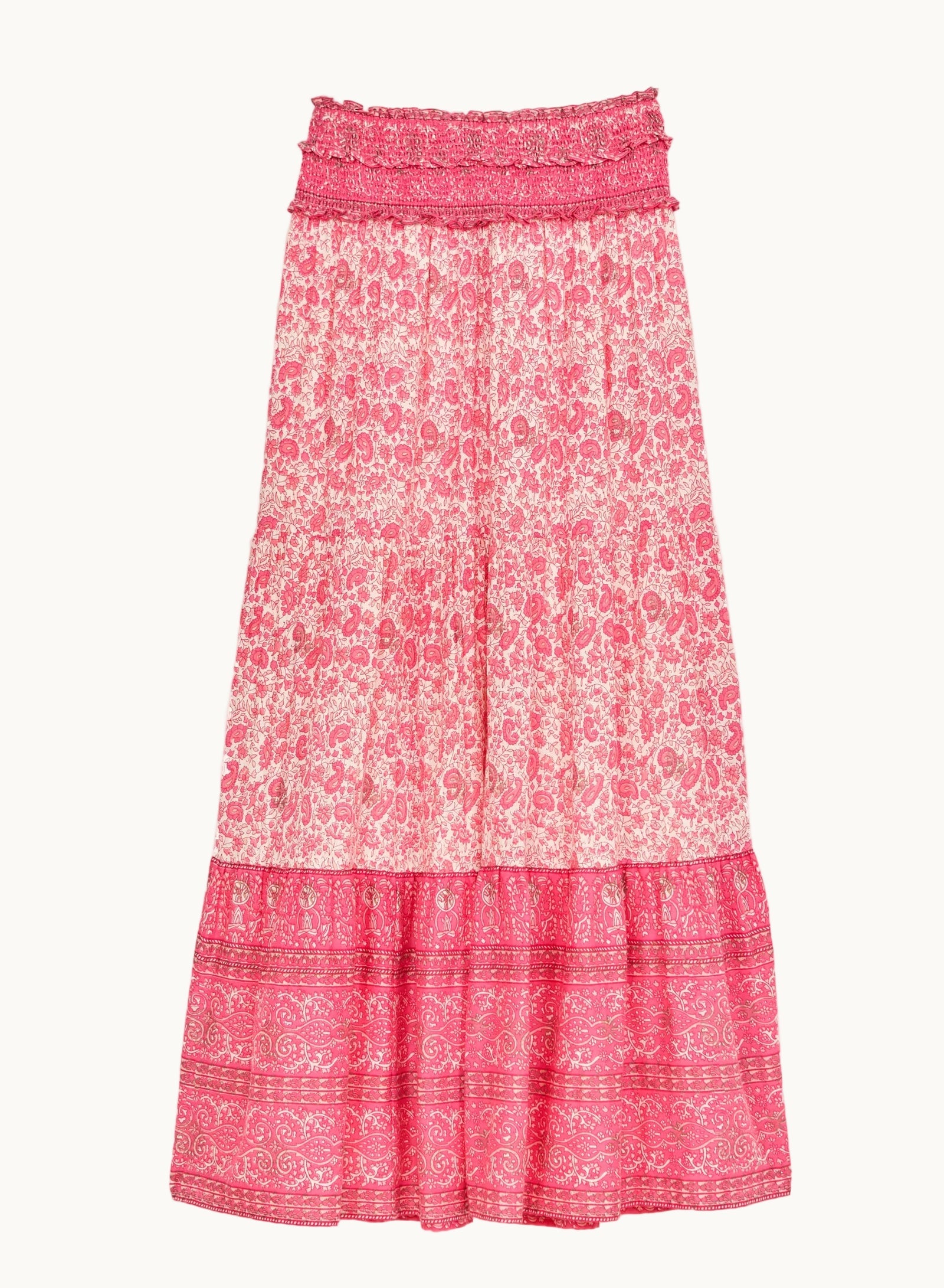 Esti Print Maxi Skirt Pink