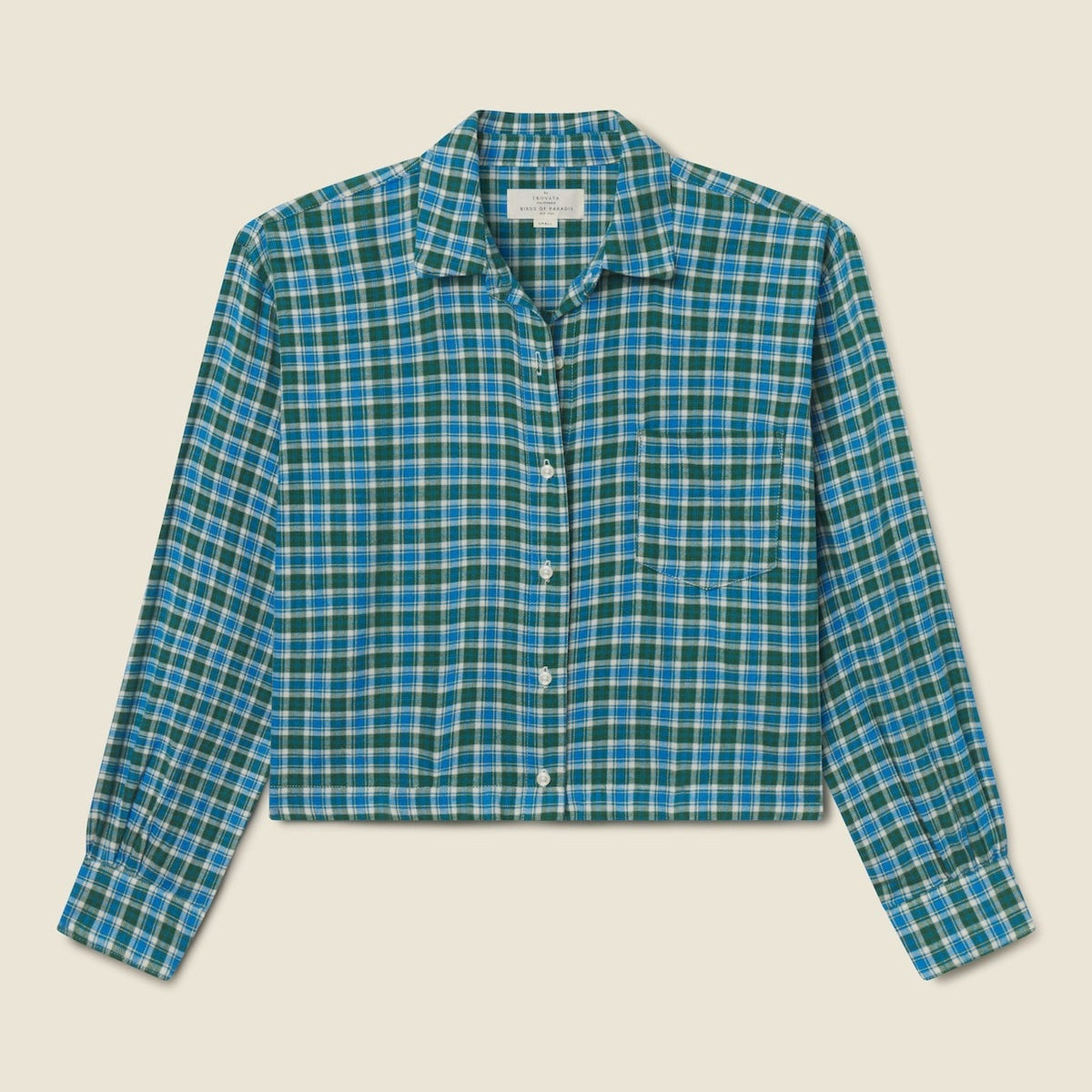 Nessa Shirt Fogline Plaid