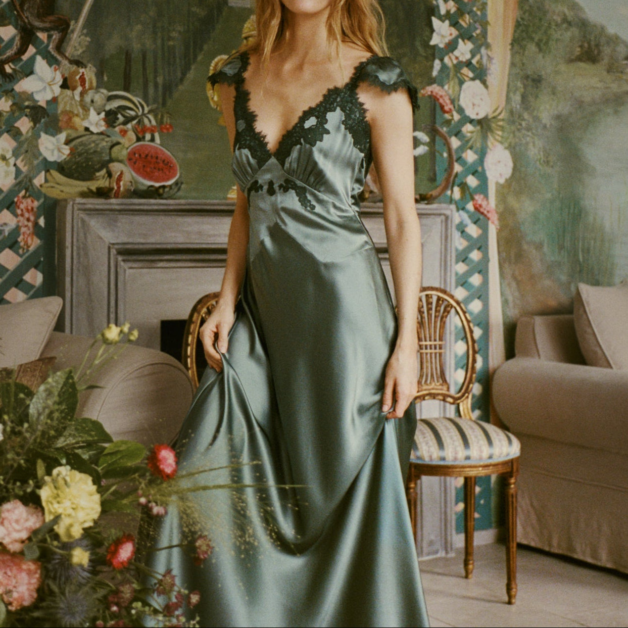 Fiona Dress Dulac Green