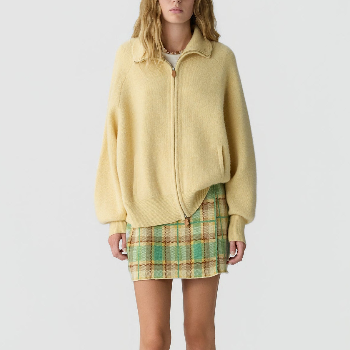 Felted Zip Jacket Butter