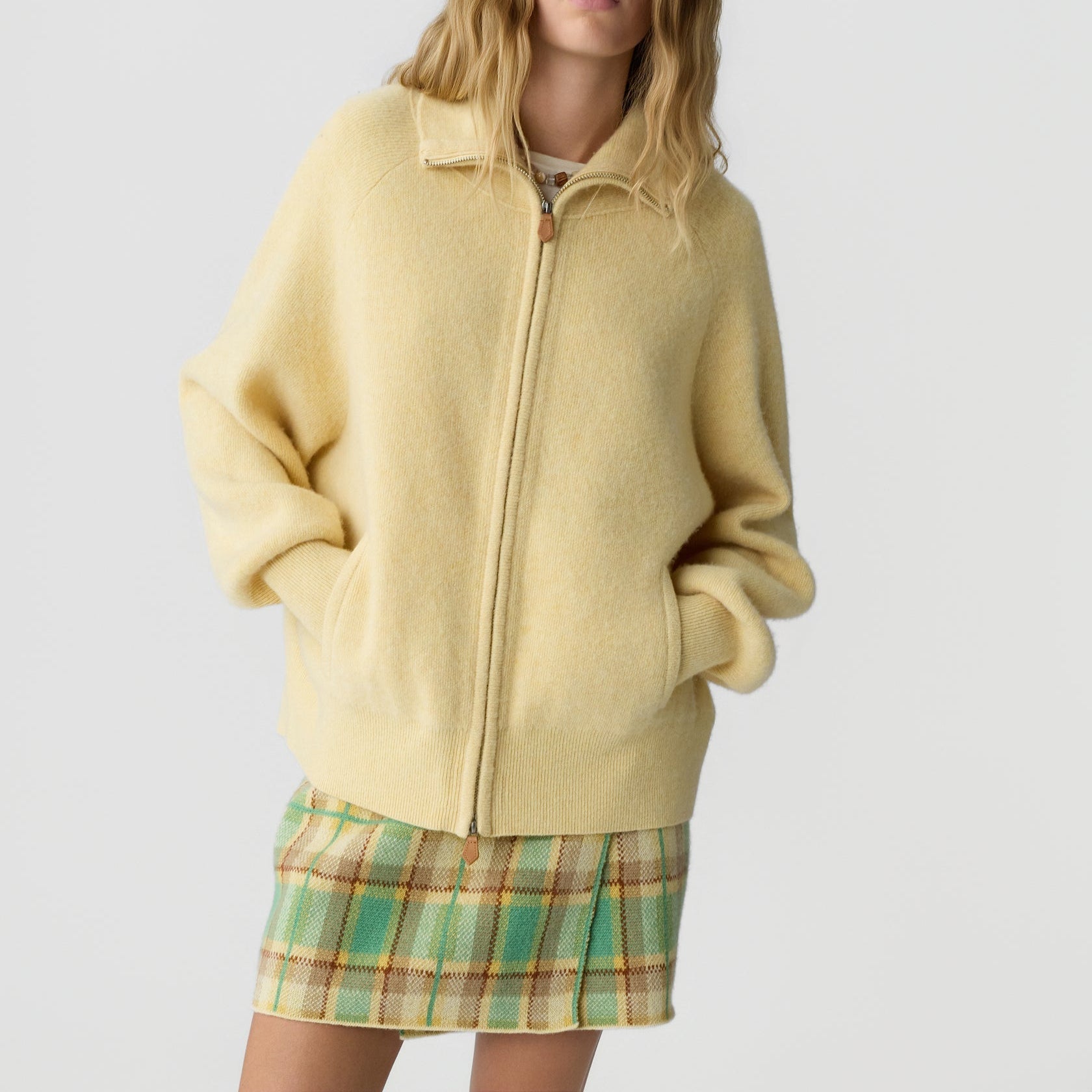 Felted Zip Jacket Butter