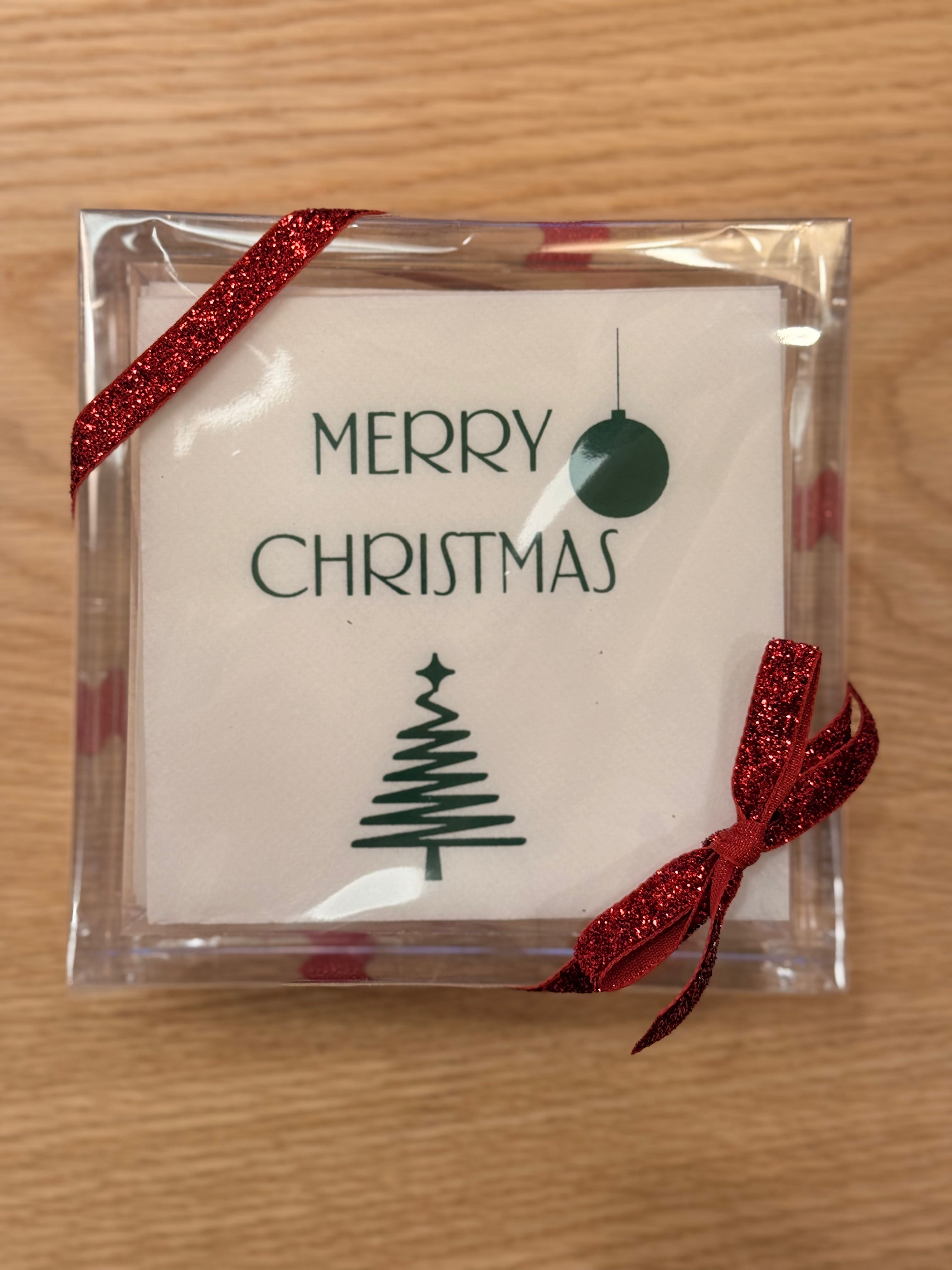 WG Printed Cocktail Napkins + Acrylic Holder