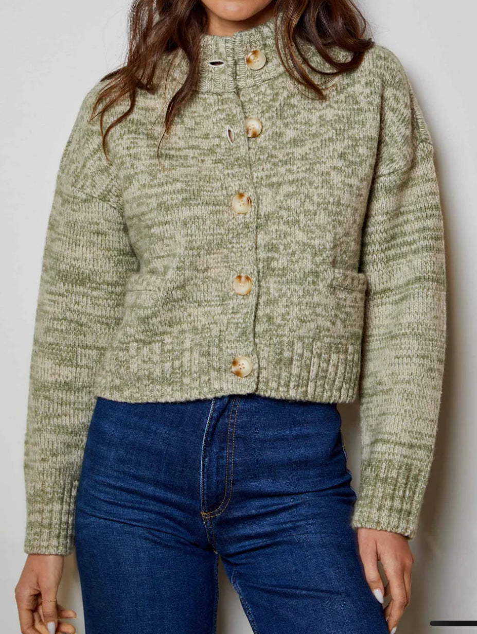 Rhett Cardigan Willow Marled