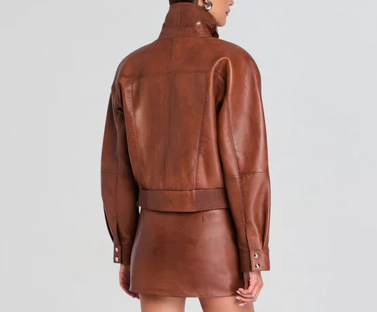 Lykke Leather Jacket Cigar