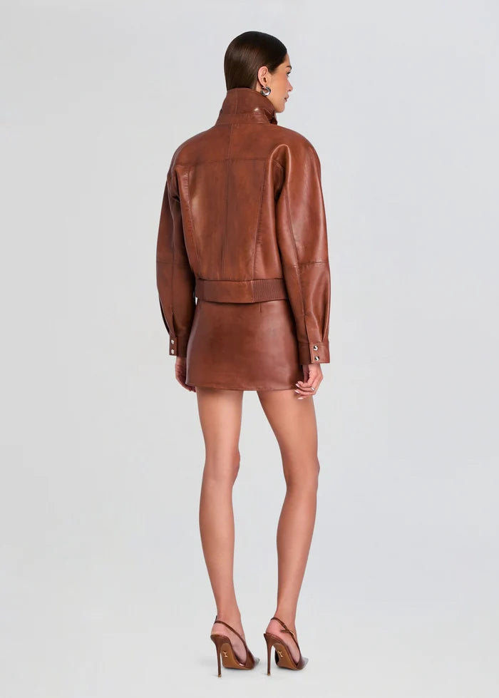 Lykke Leather Jacket Cigar