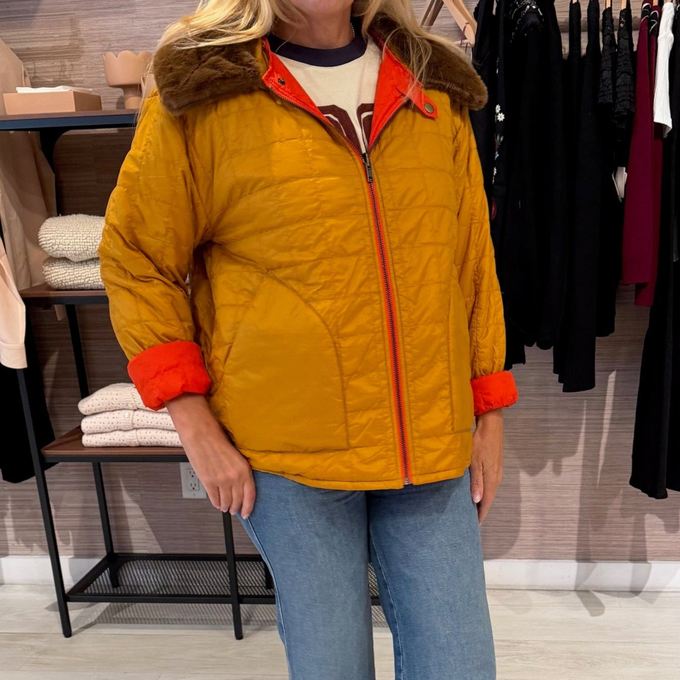The Reversible Puffer Poppy & Amber