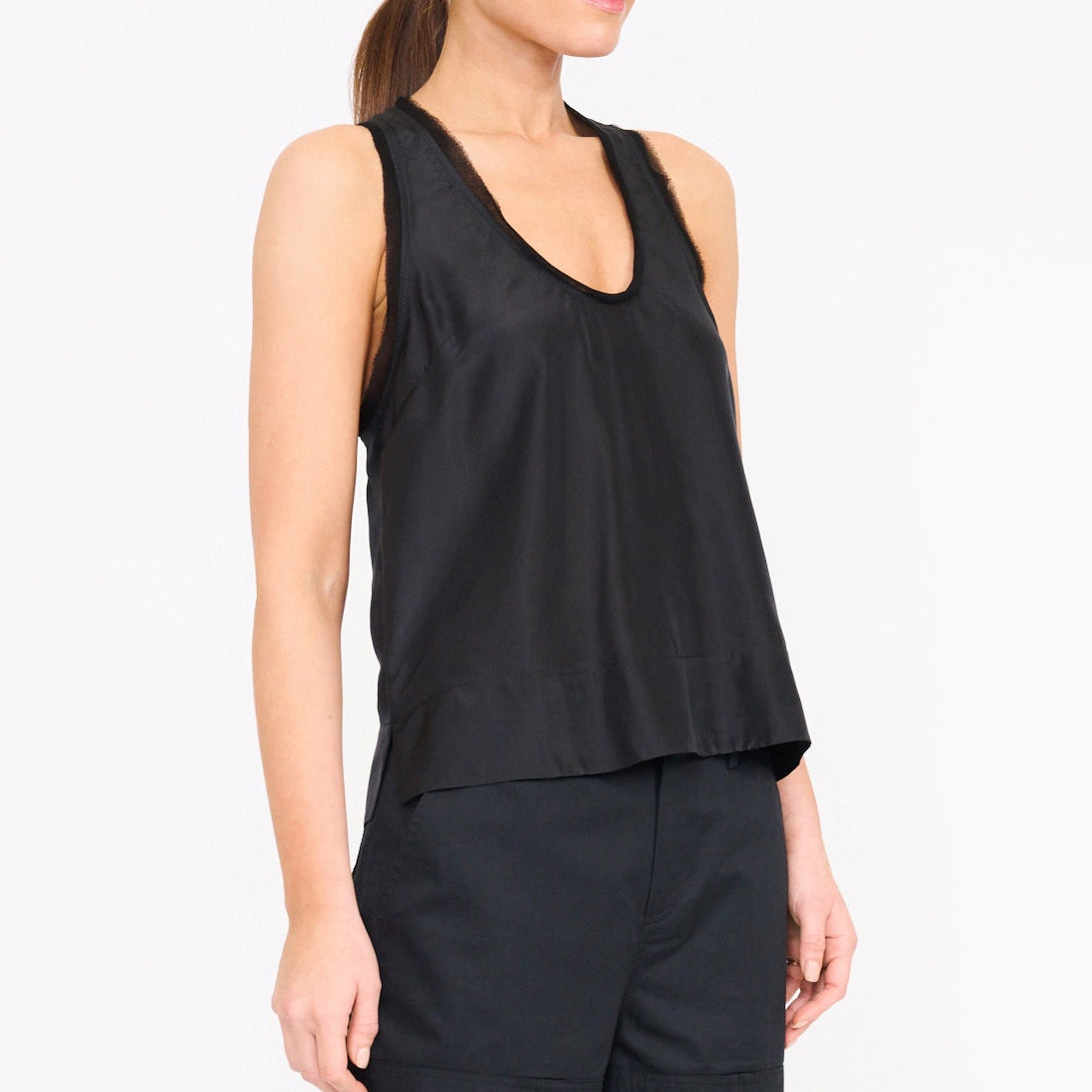 Lynelle Silk Tank Black