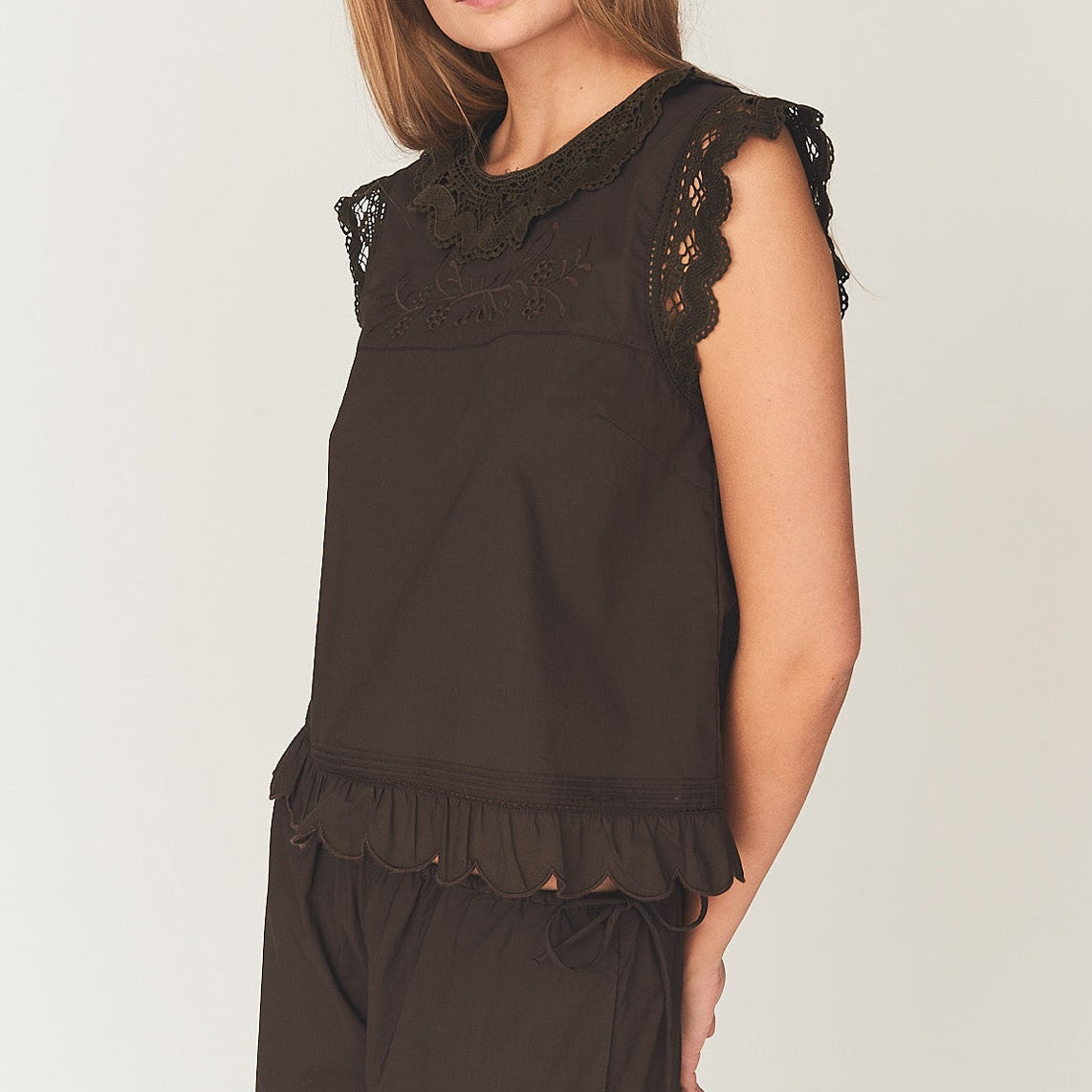 Kirsten Cloth Top Chocolate