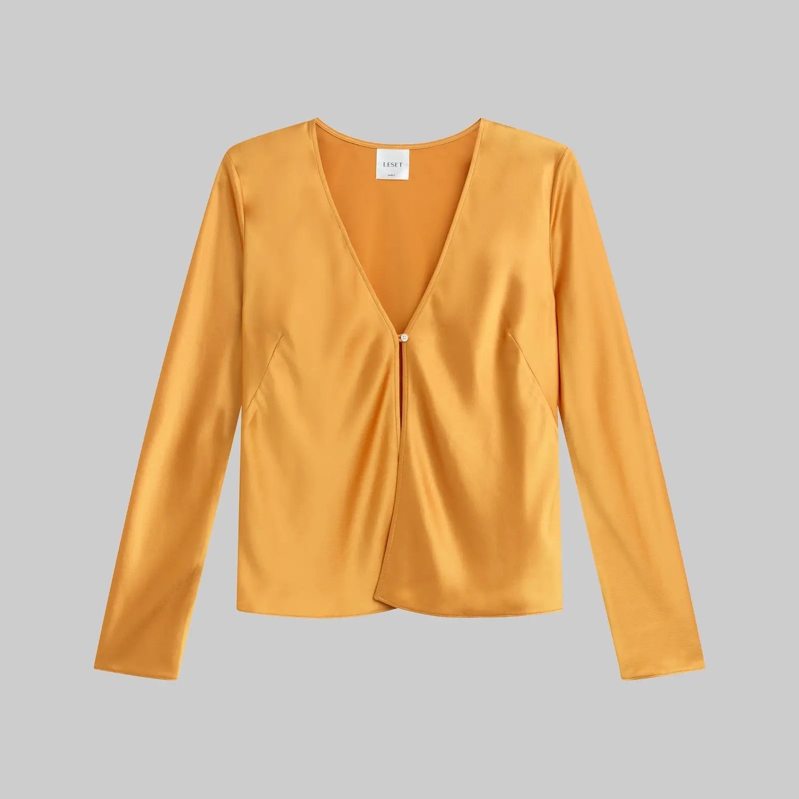 Barb Button Long Sleeve Top Mandarine