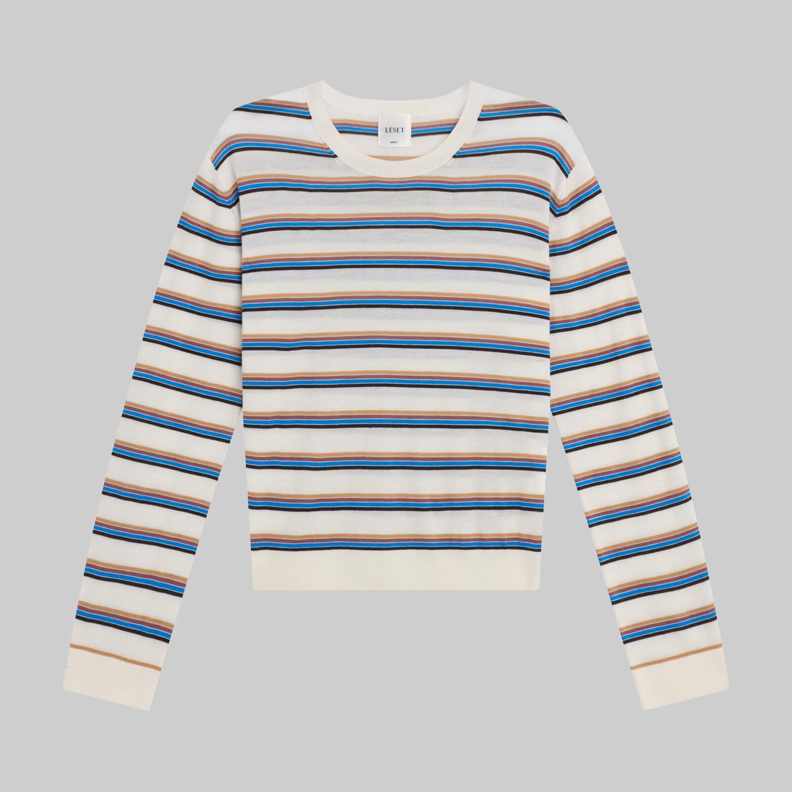 James Stripe Classic Crew Parch/Choco