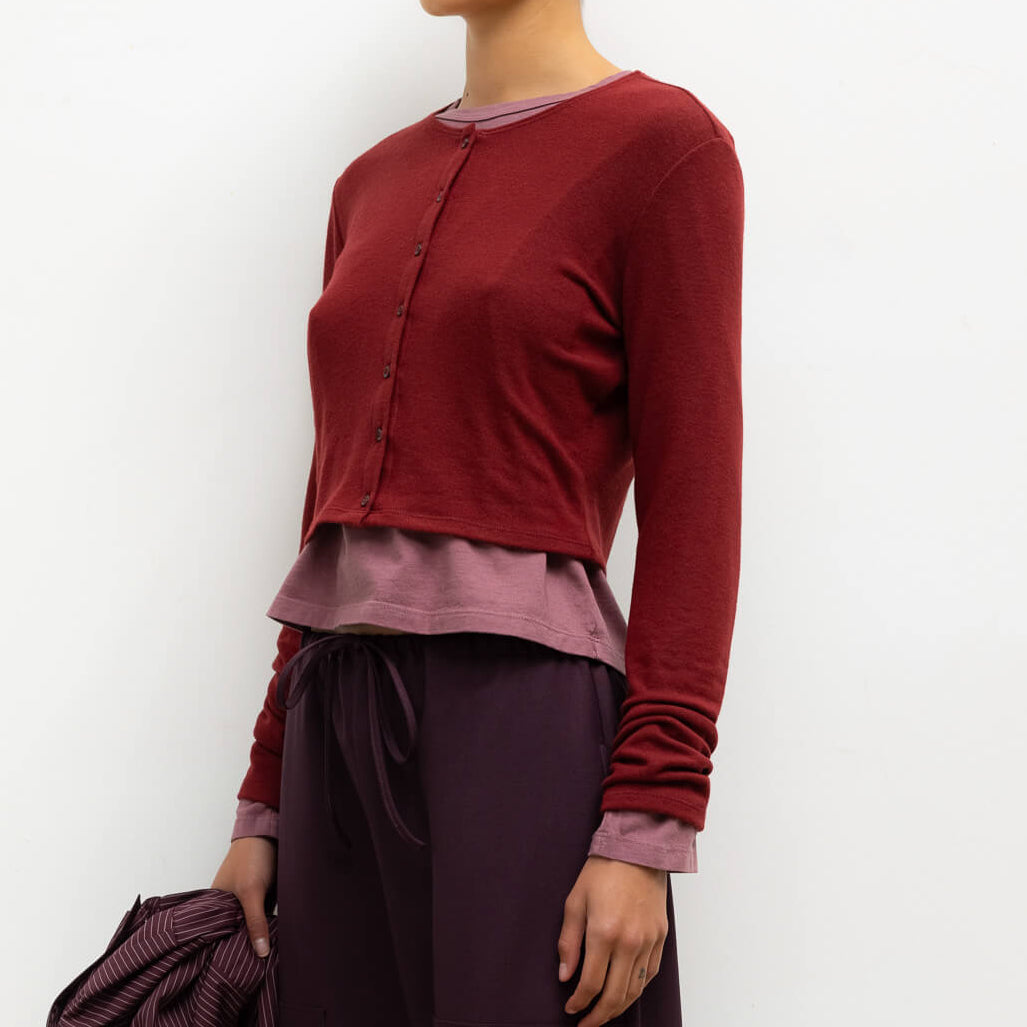 Lauren Crop Cardigan II Pinot