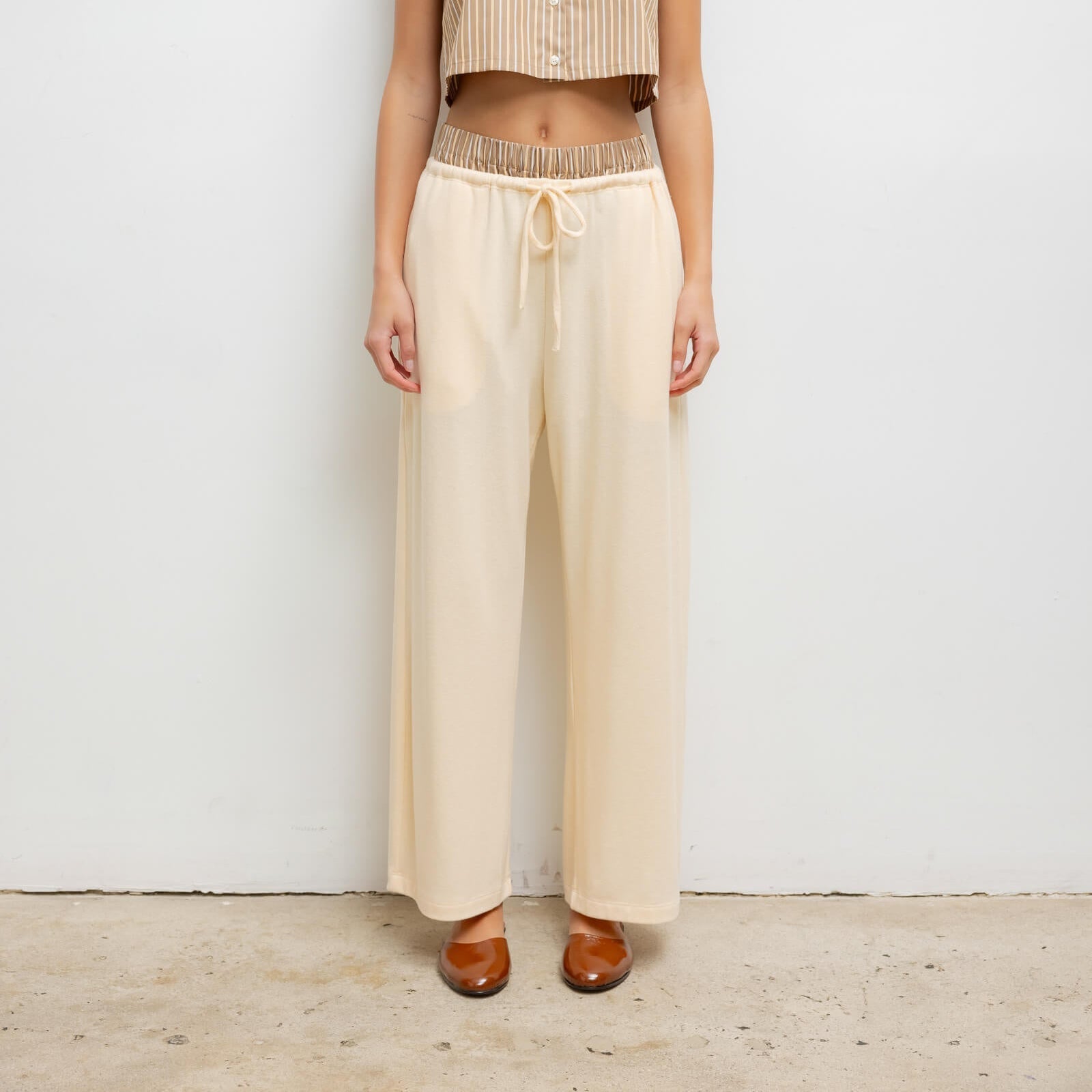 Lauren Crop Drawstring Pant Vanilla