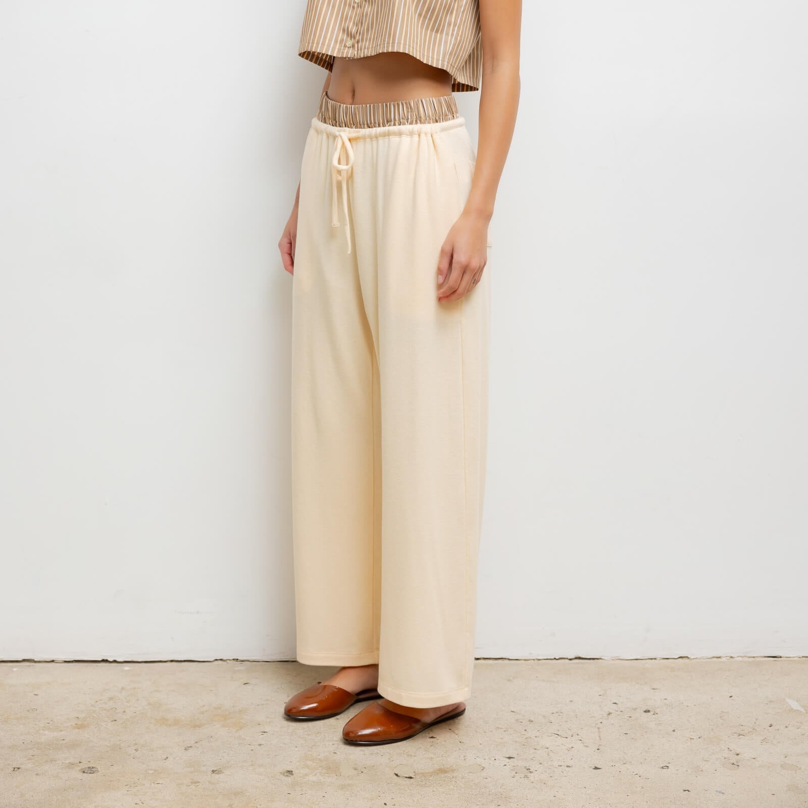 Lauren Crop Drawstring Pant Vanilla