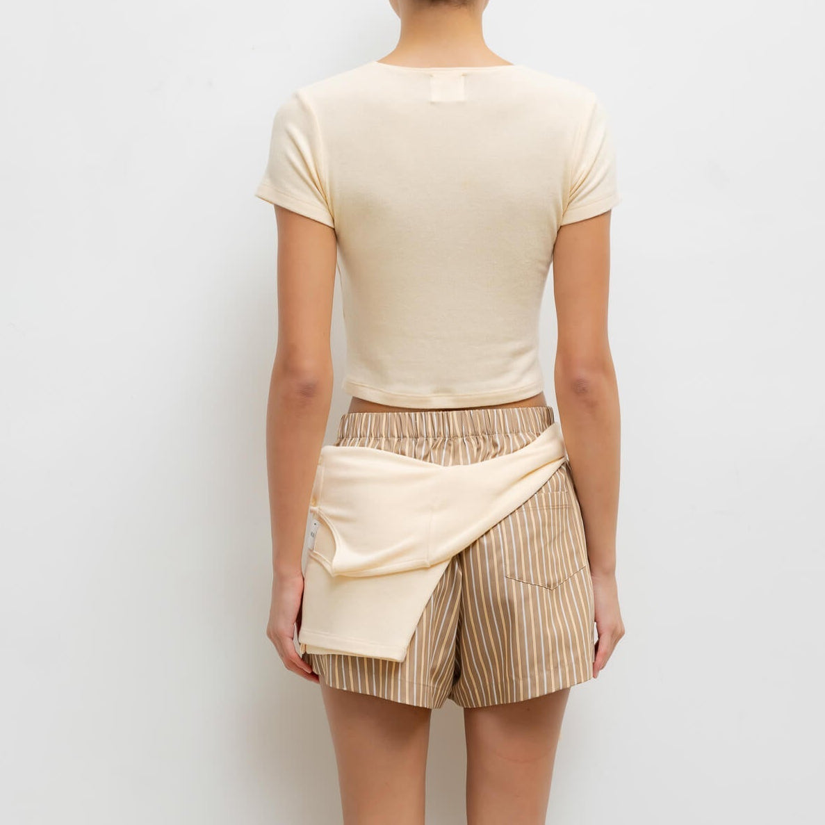 Lauren Crop Slim Tee Vanilla