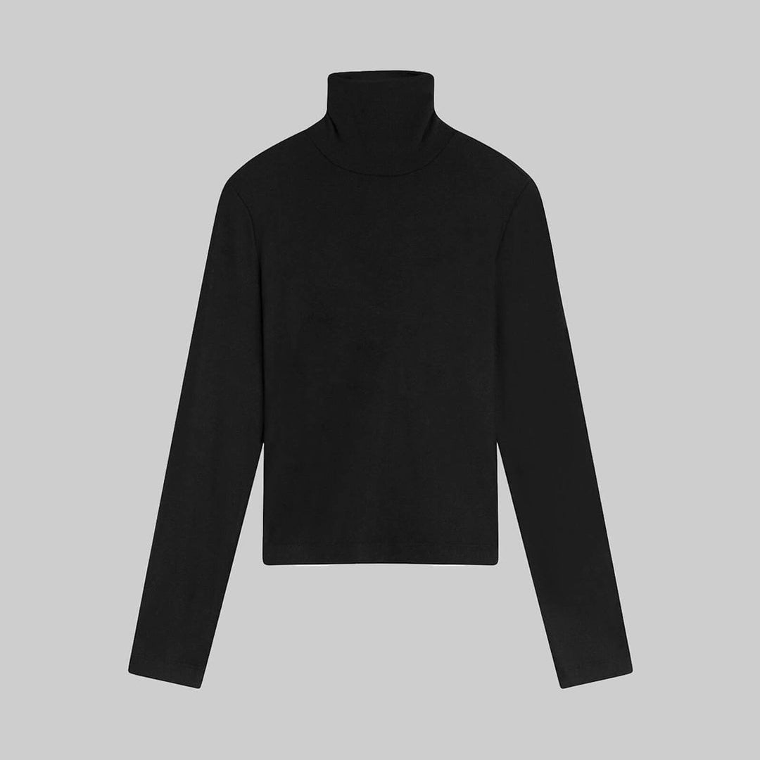 Lauren L/Slv Turtleneck Black