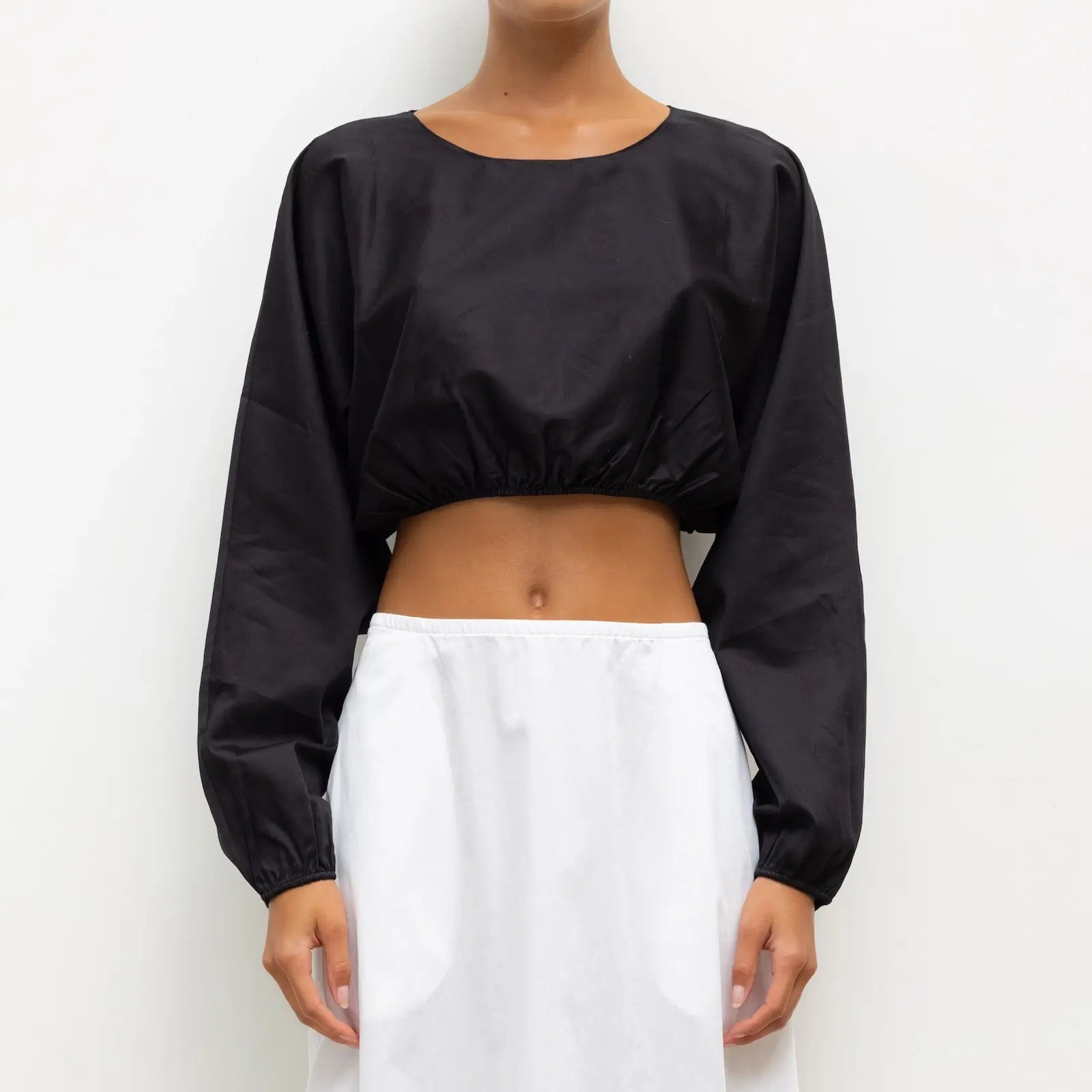 Yoko L/S Blouson Top Black