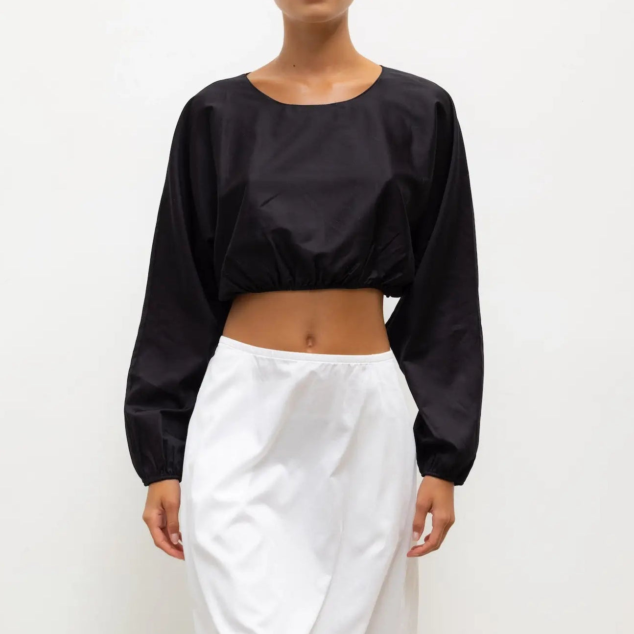 Yoko L/S Blouson Top Black