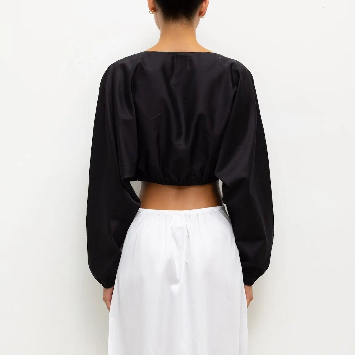 Yoko L/S Blouson Top Black