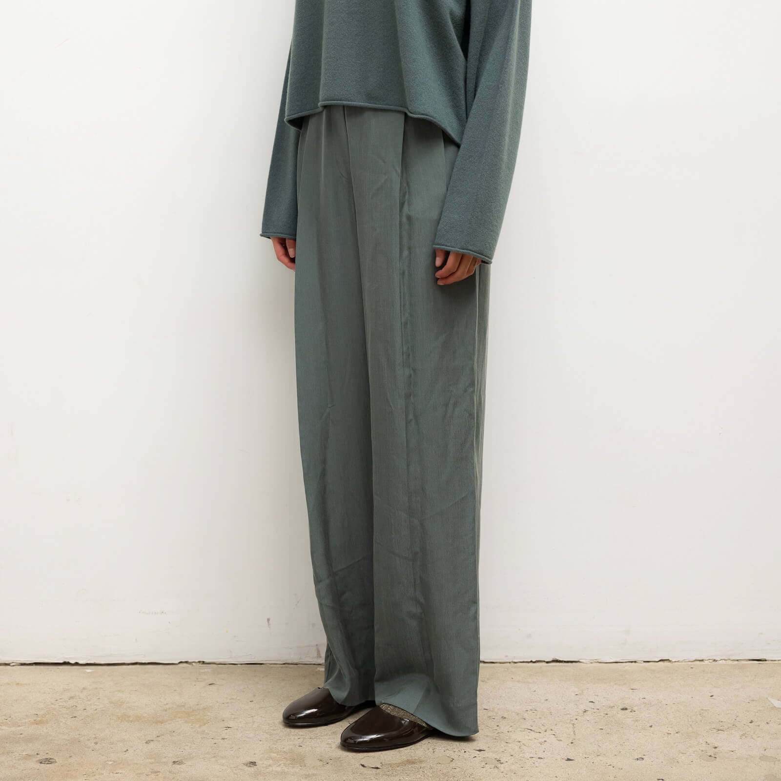 Kim Wide Leg Trouser Eucalyptus