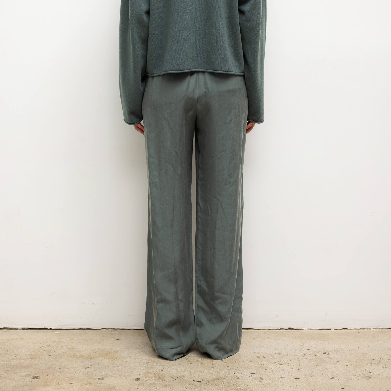 Kim Wide Leg Trouser Eucalyptus