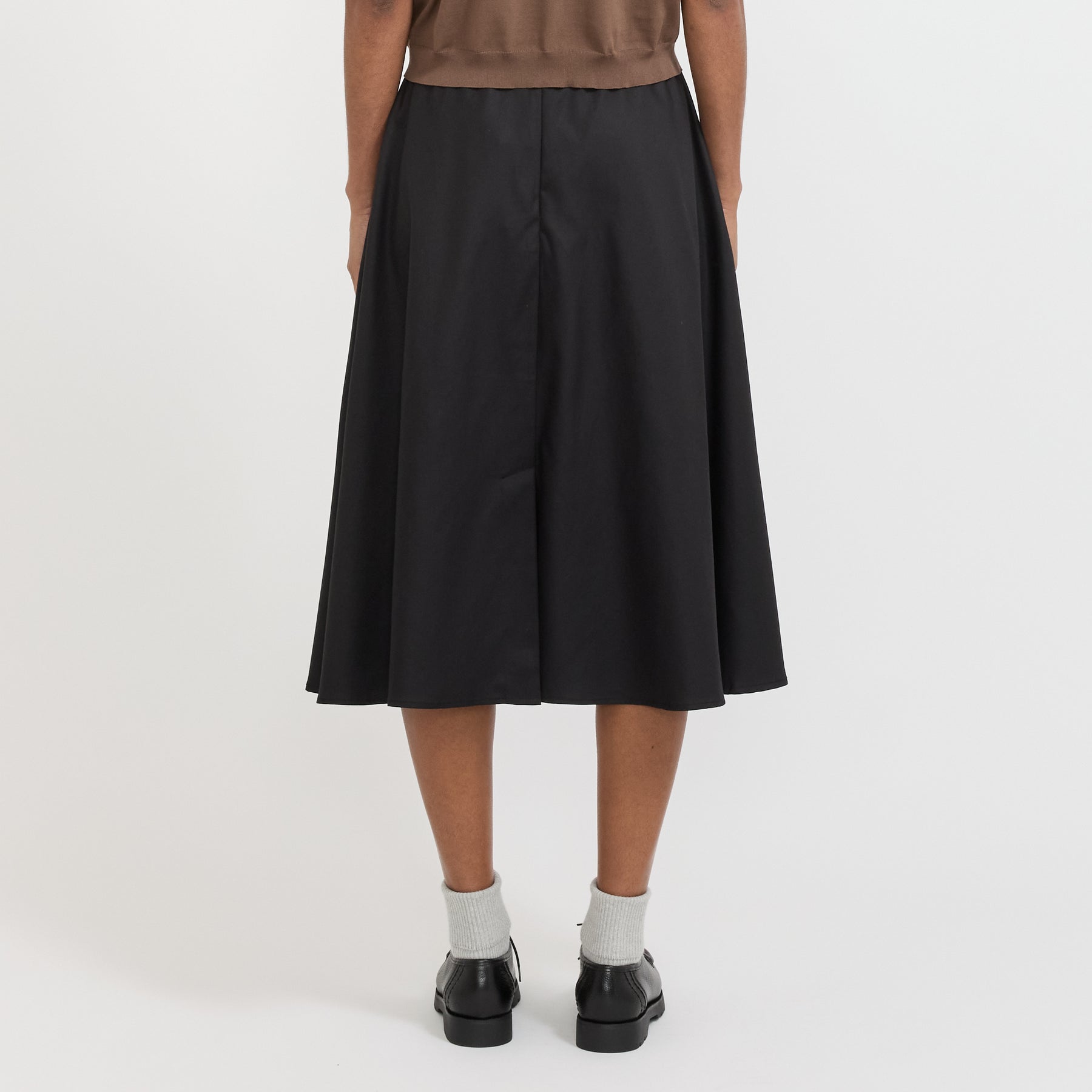 Jeanette Midi Pleated Skirt Black