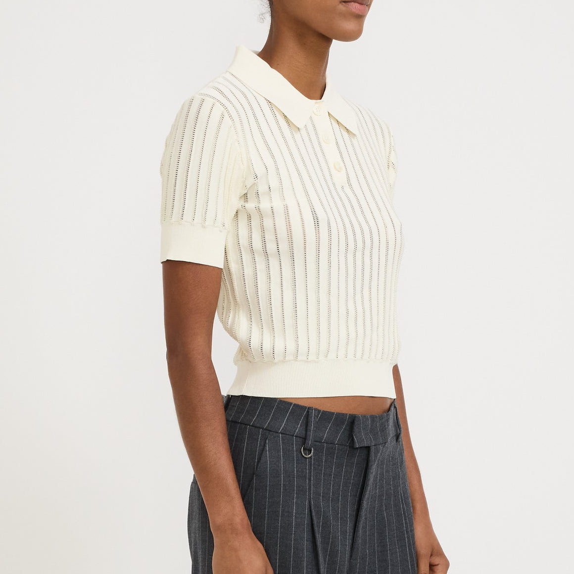 Sally Sweater Sheer Parts Off White