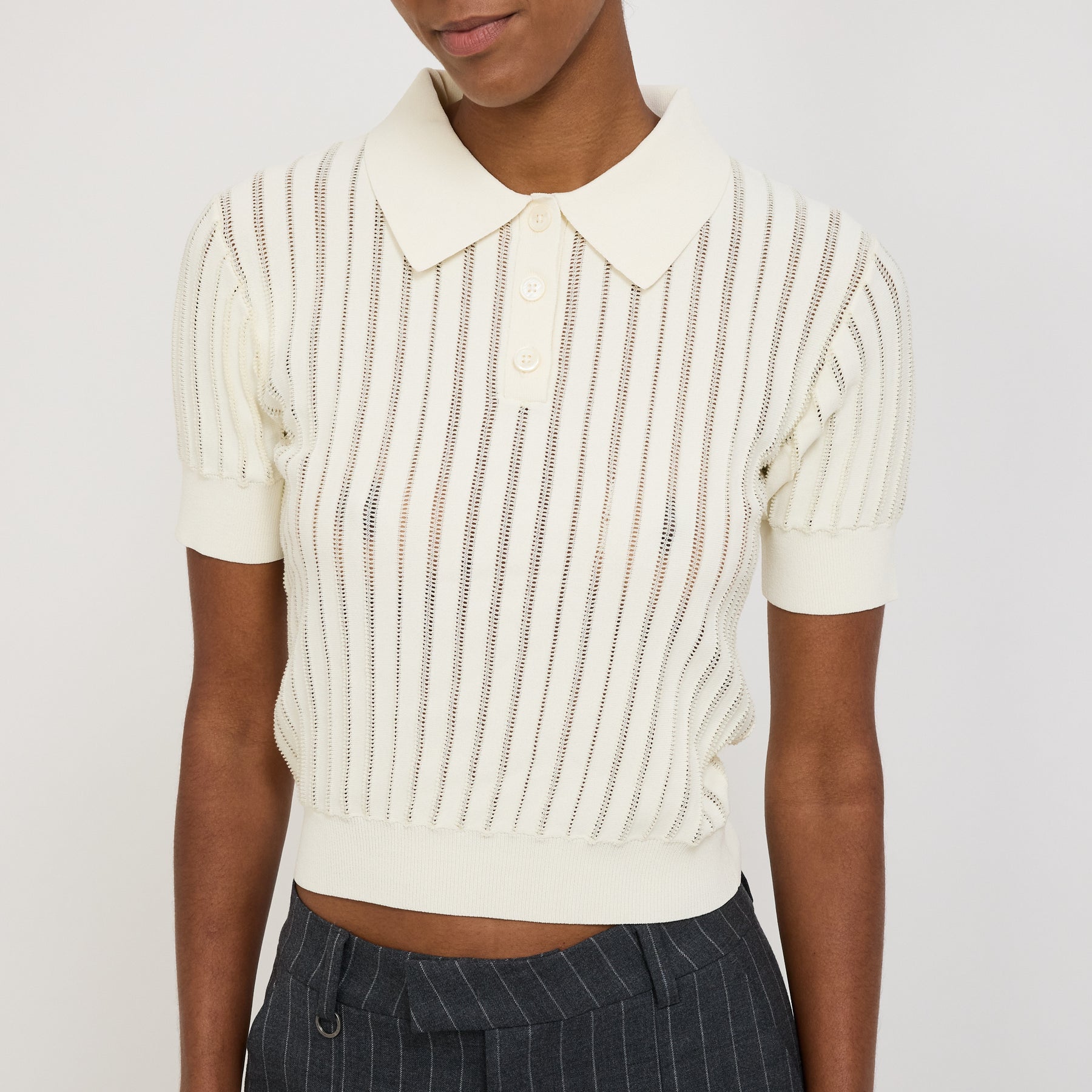 Sally Sweater Sheer Parts Off White