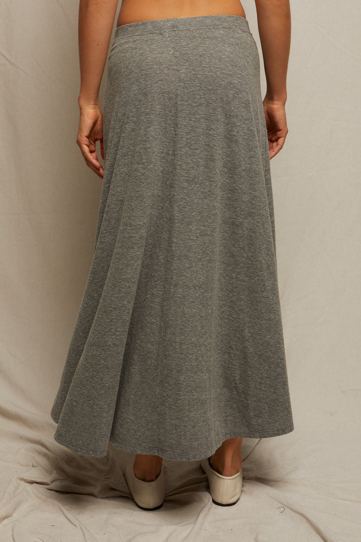 Liza Slub Jersey Skirt Hthr. Grey