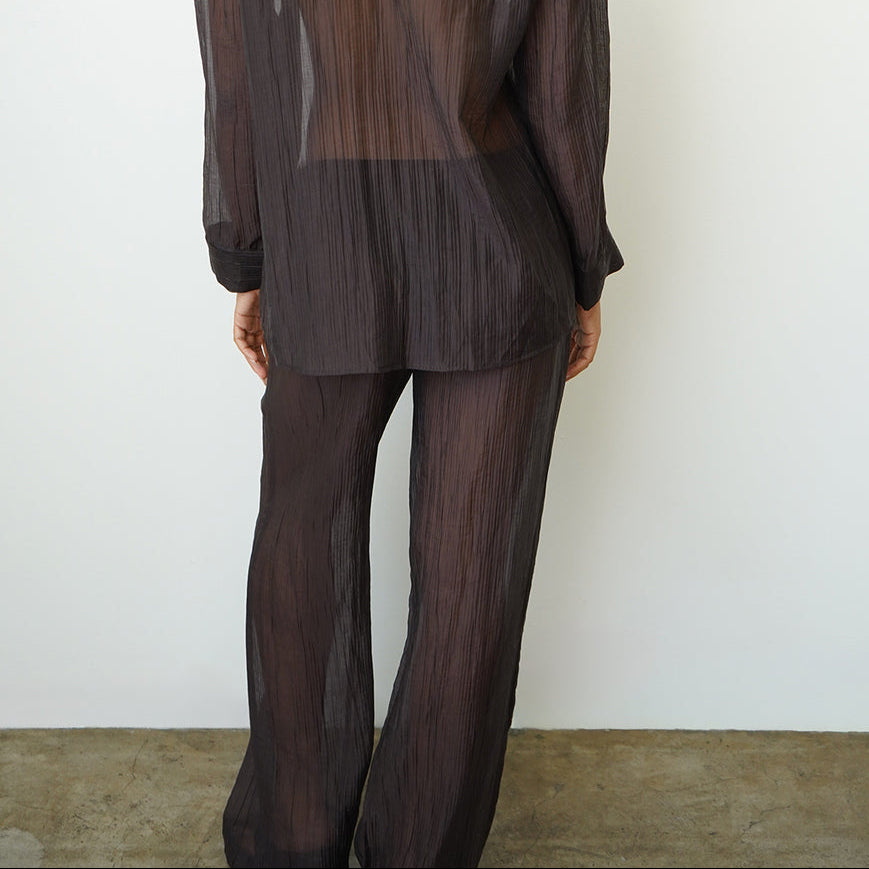 Velma Sheer Pant Chocolate Black
