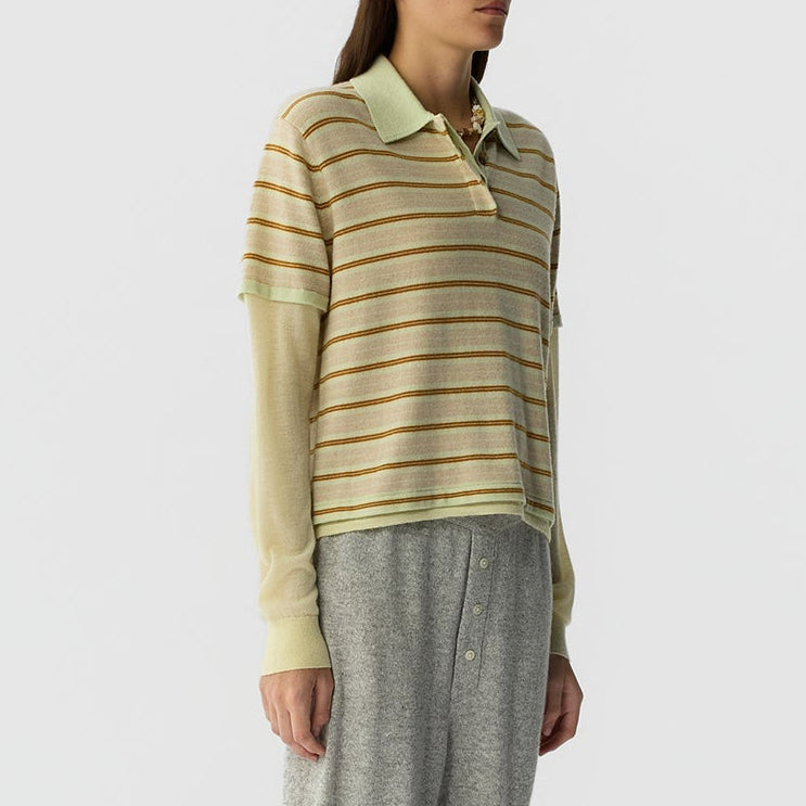 Layered Stripe Rugby Limewash