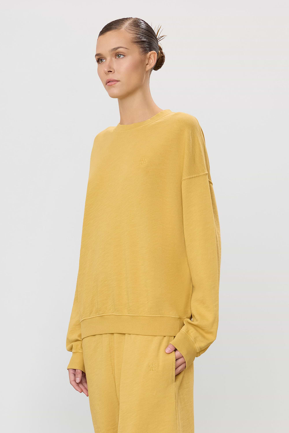 Oversized Crewneck Sweatshirt Saffron