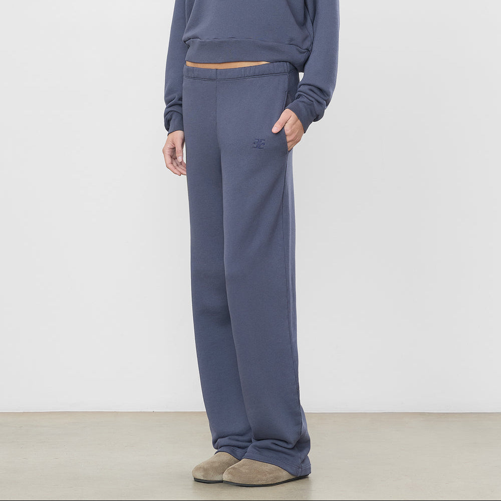 Oversized Wide Leg Sweatpant Washed Navy