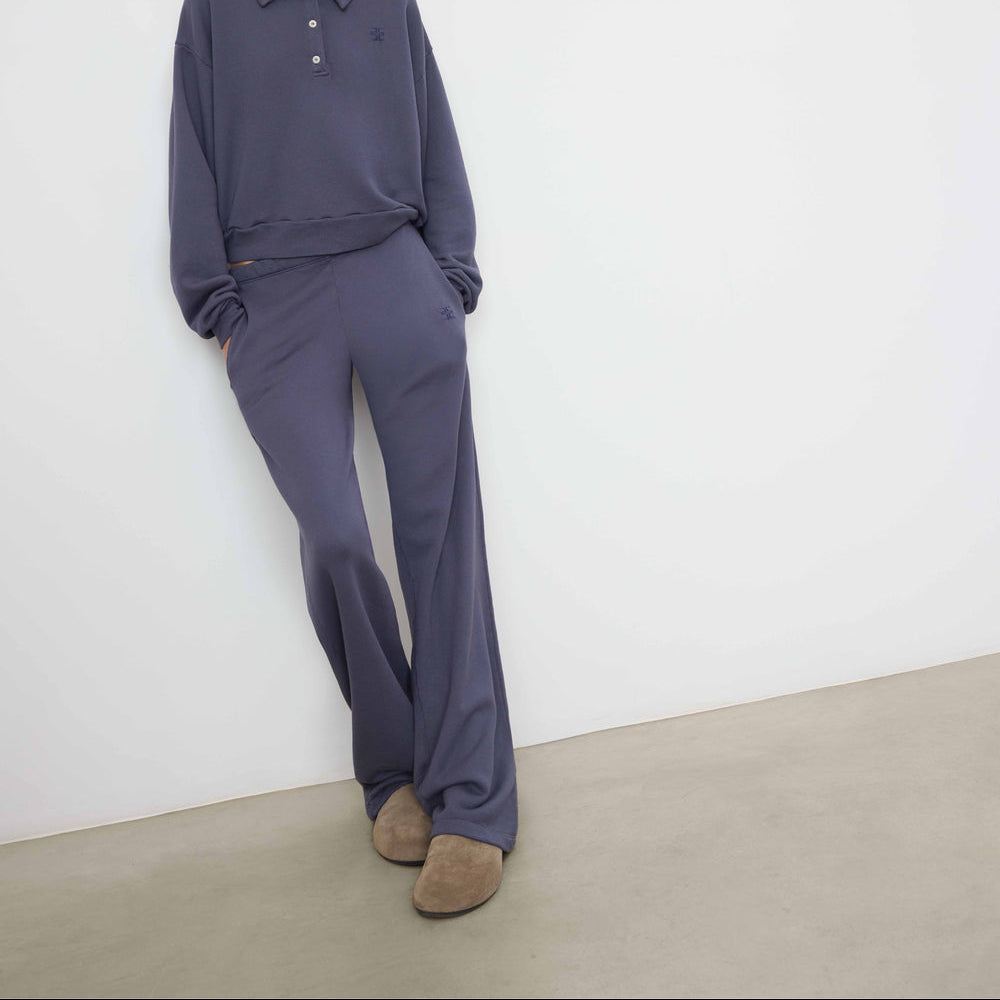 Oversized Wide Leg Sweatpant Washed Navy