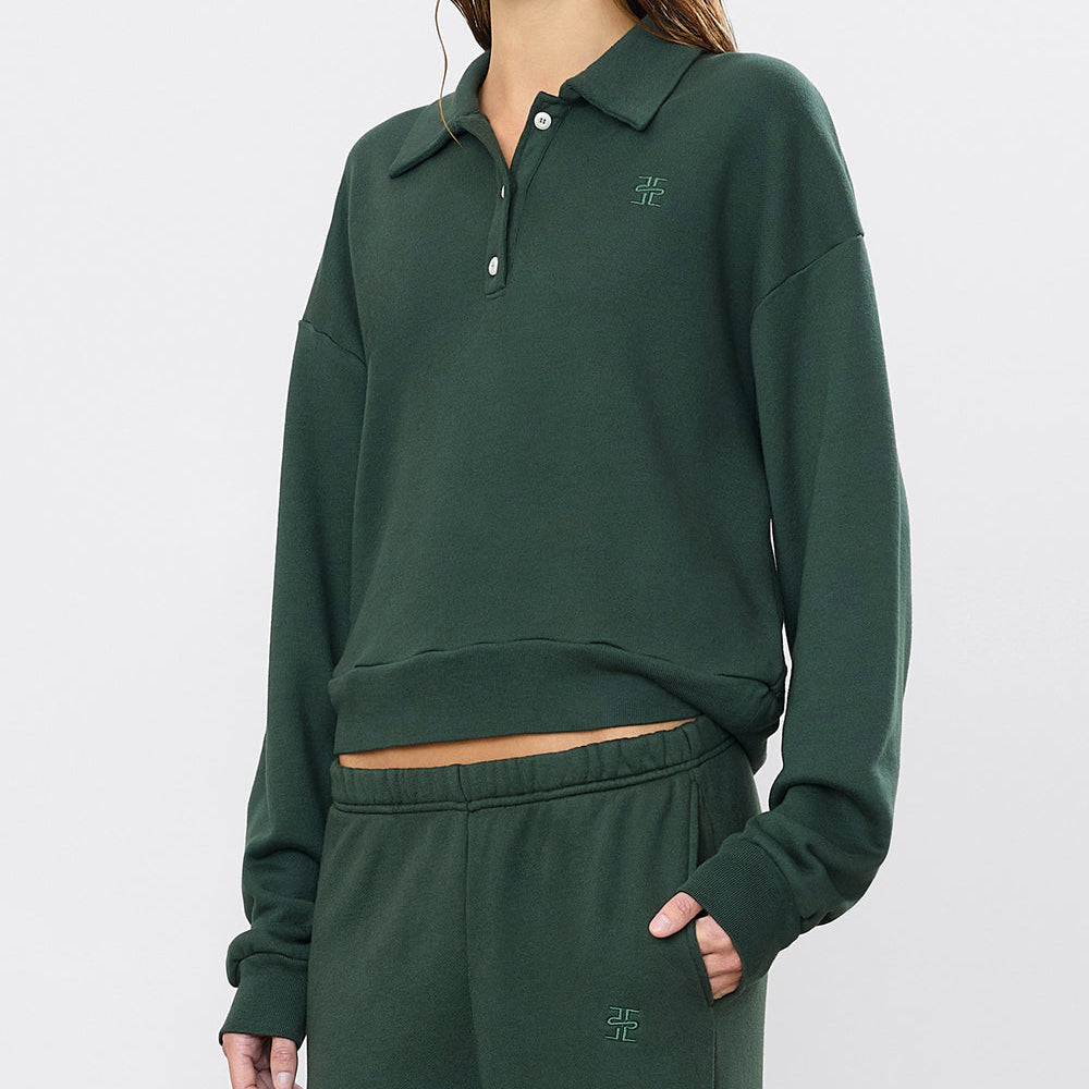 Cropped Polo Sweatshirt Forest