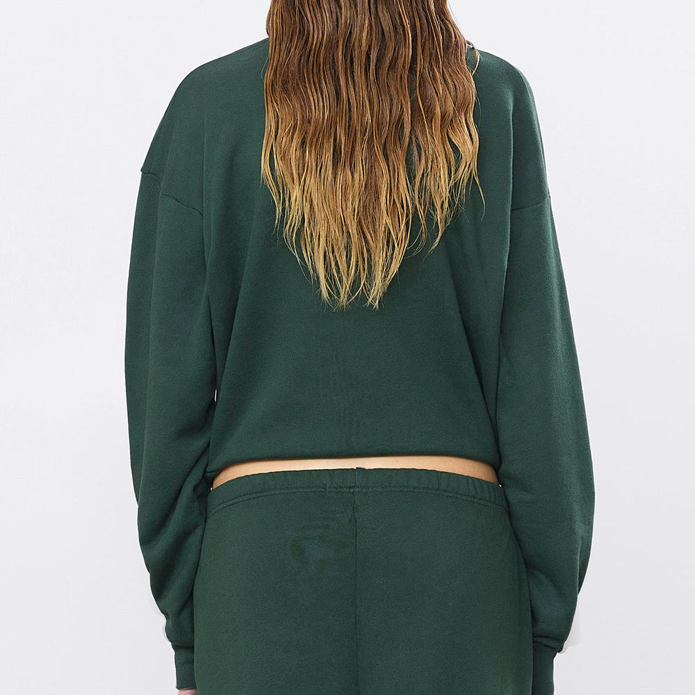 Cropped Polo Sweatshirt Forest