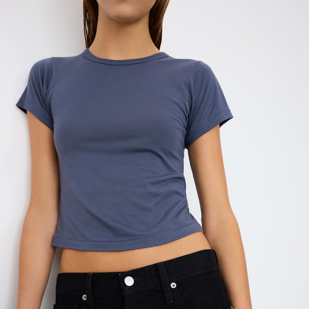 S/S Baby Tee Washed Navy