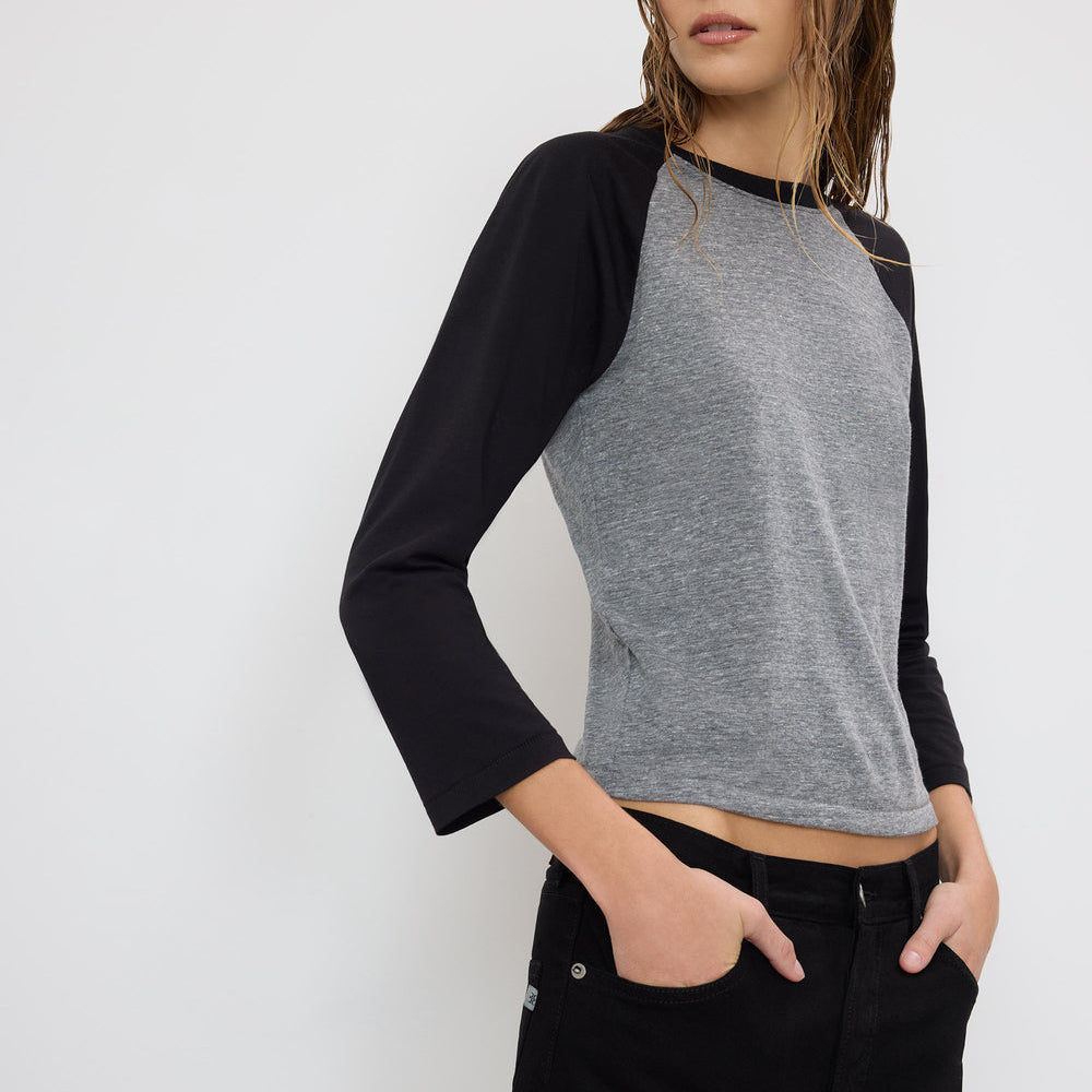 Baseball Tee Dark Grey/Black