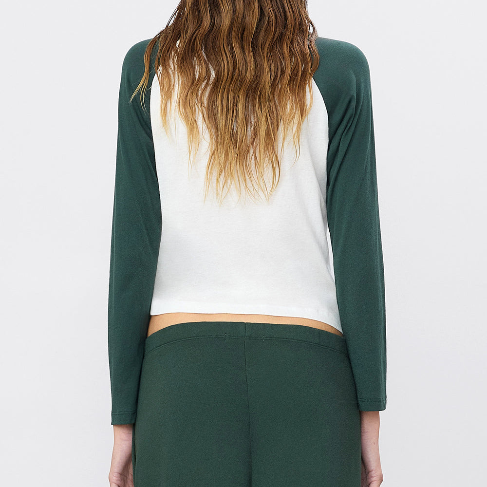 Baseball Tee Ivory/Forest