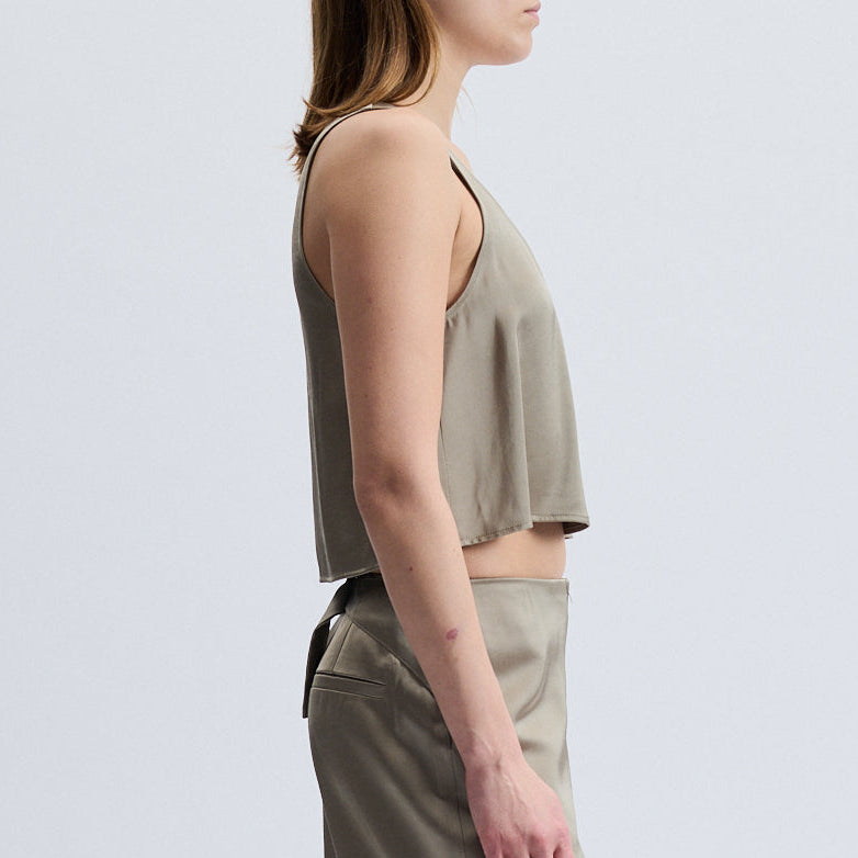 Lodi Cropped Tank Cobblestone