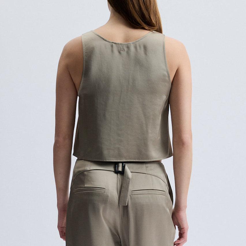 Lodi Cropped Tank Cobblestone